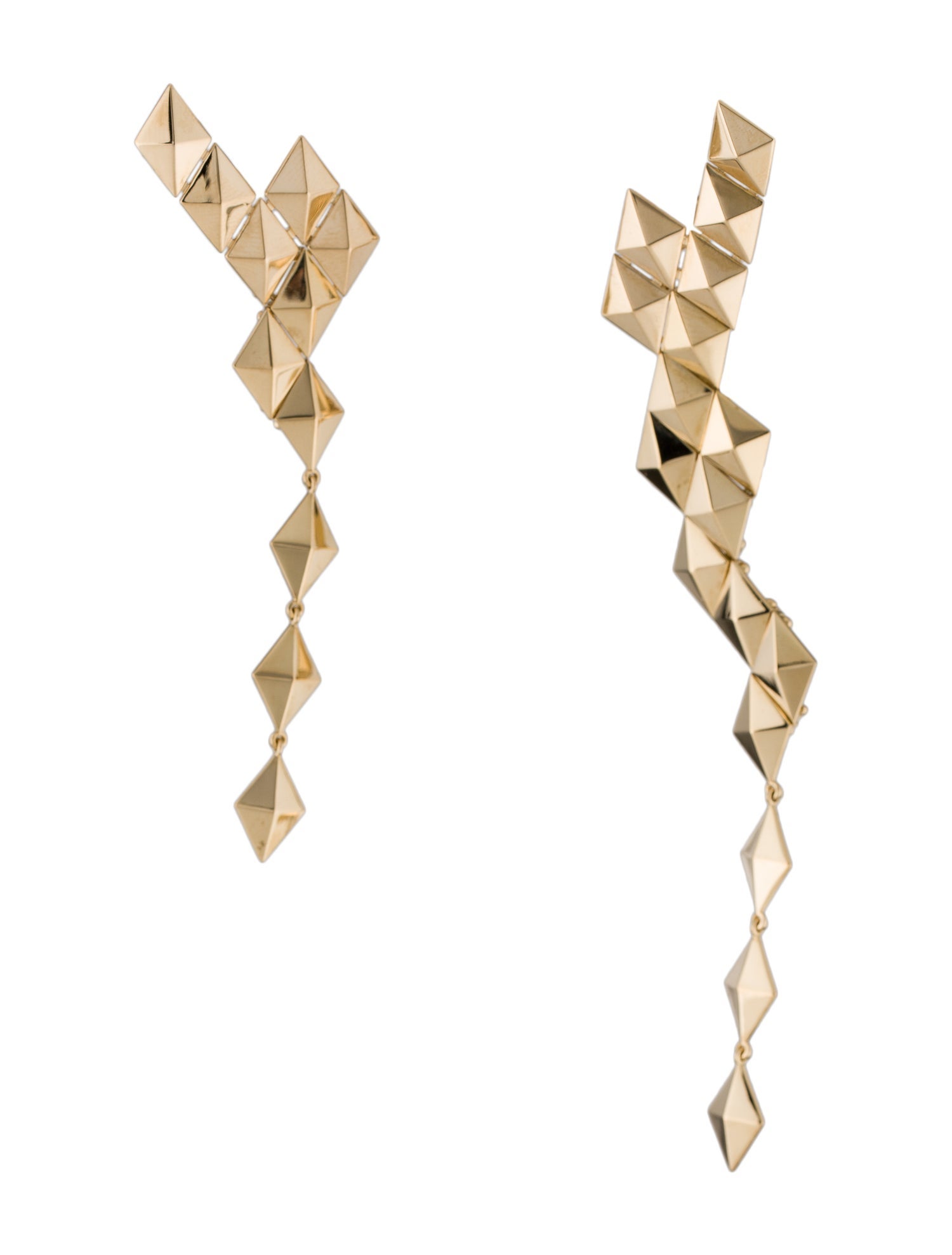 Cadar 18K Python Asymmetrical Climber Drop Earrings