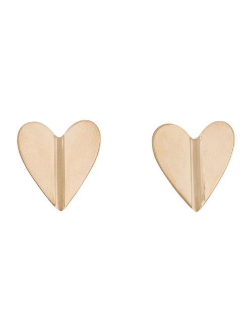 Cadar 18k Endless Wings of Love Folded Heart Stud Earrings