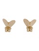 Cadar 18k Endless Wings of Love Folded Heart Stud Earrings