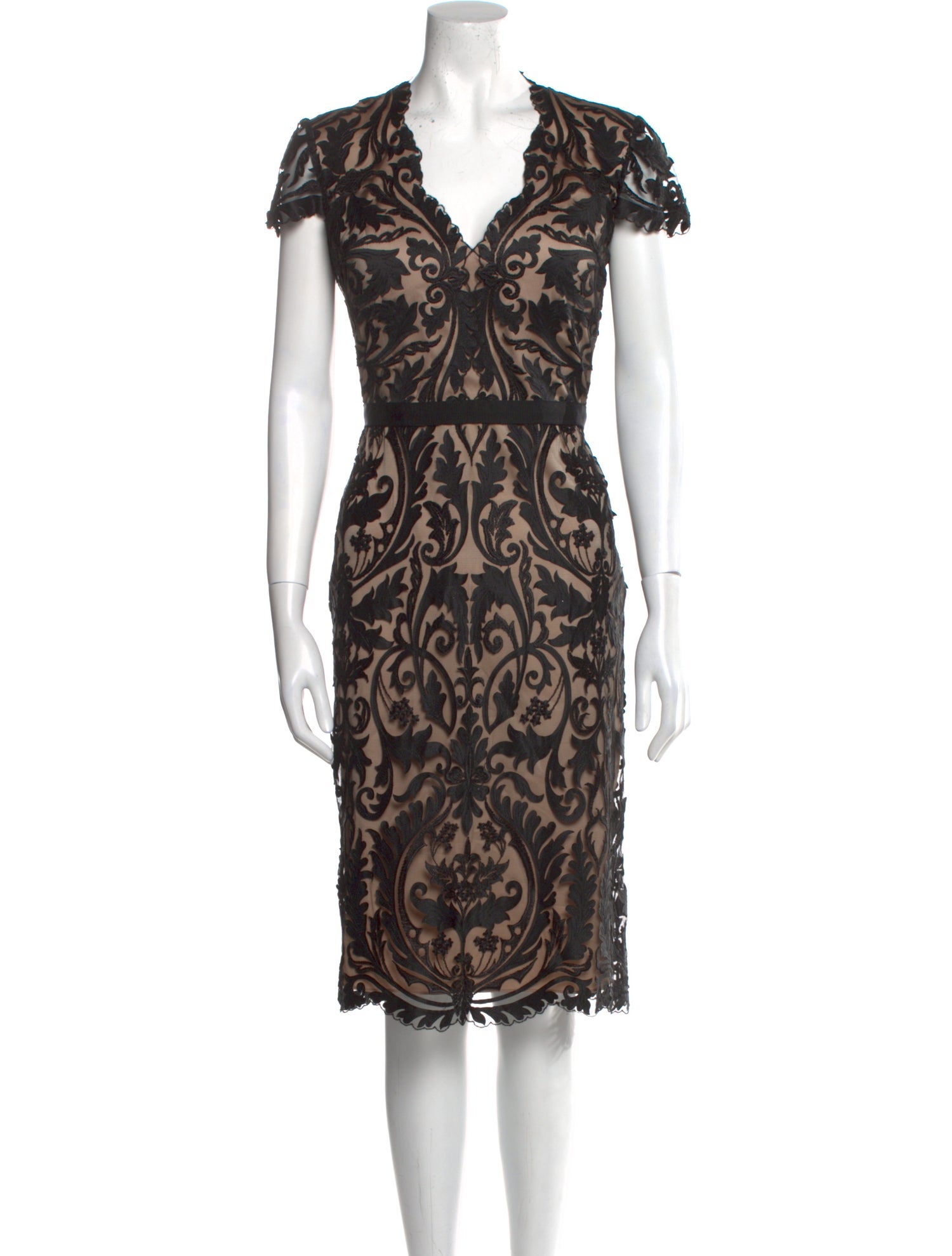 Catherine Deane Lace Pattern Midi Length Dress
