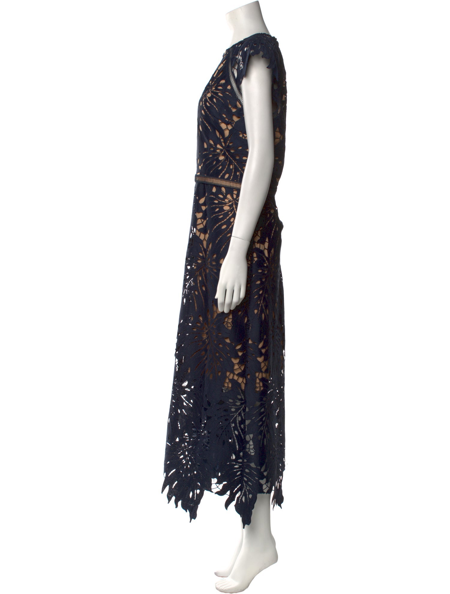 Catherine Deane Lace Pattern Long Dress