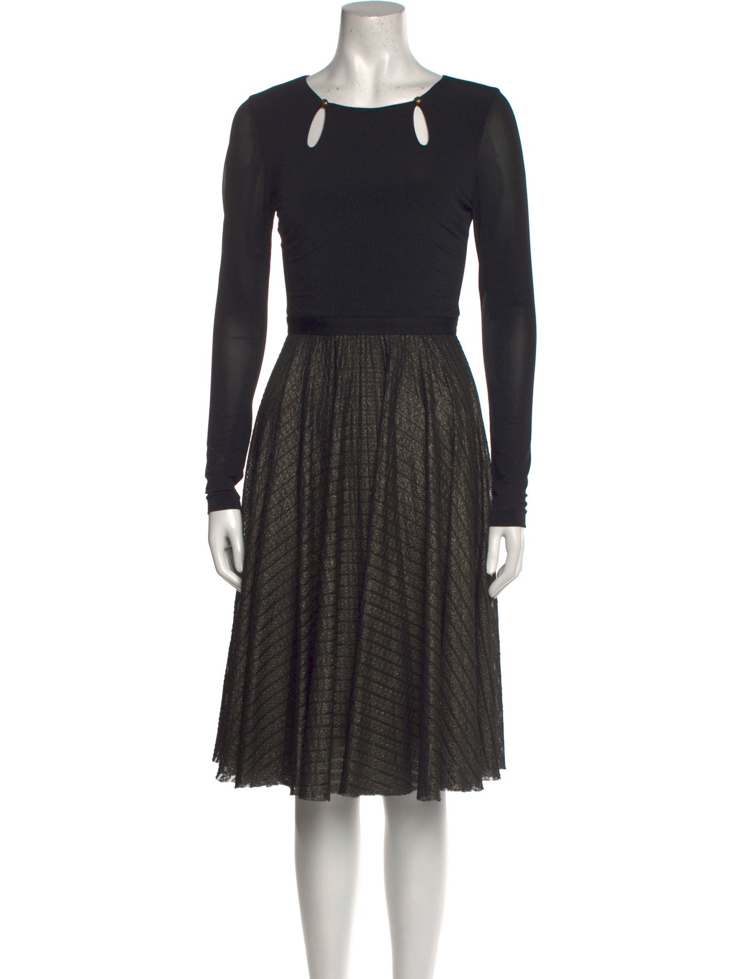 Catherine Deane Bateau Neckline Knee-Length Dress