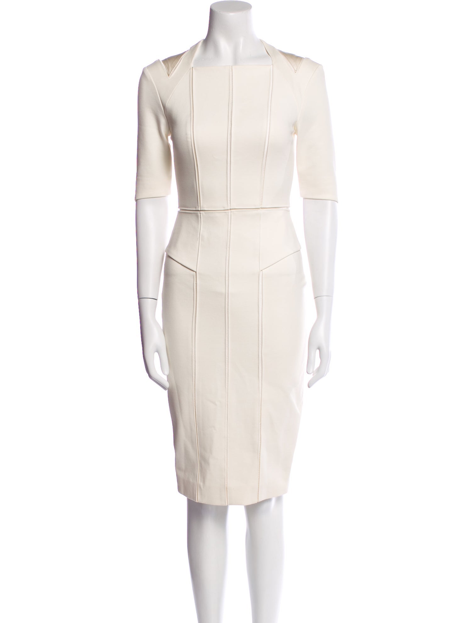 Catherine Deane Square Neckline Knee-Length Dress