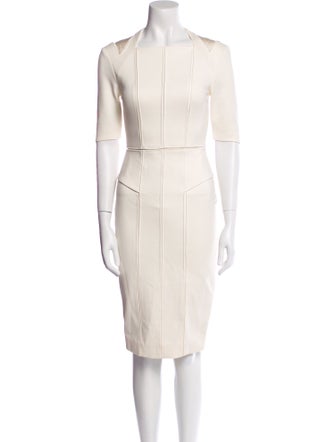Catherine Deane Square Neckline Knee-Length Dress