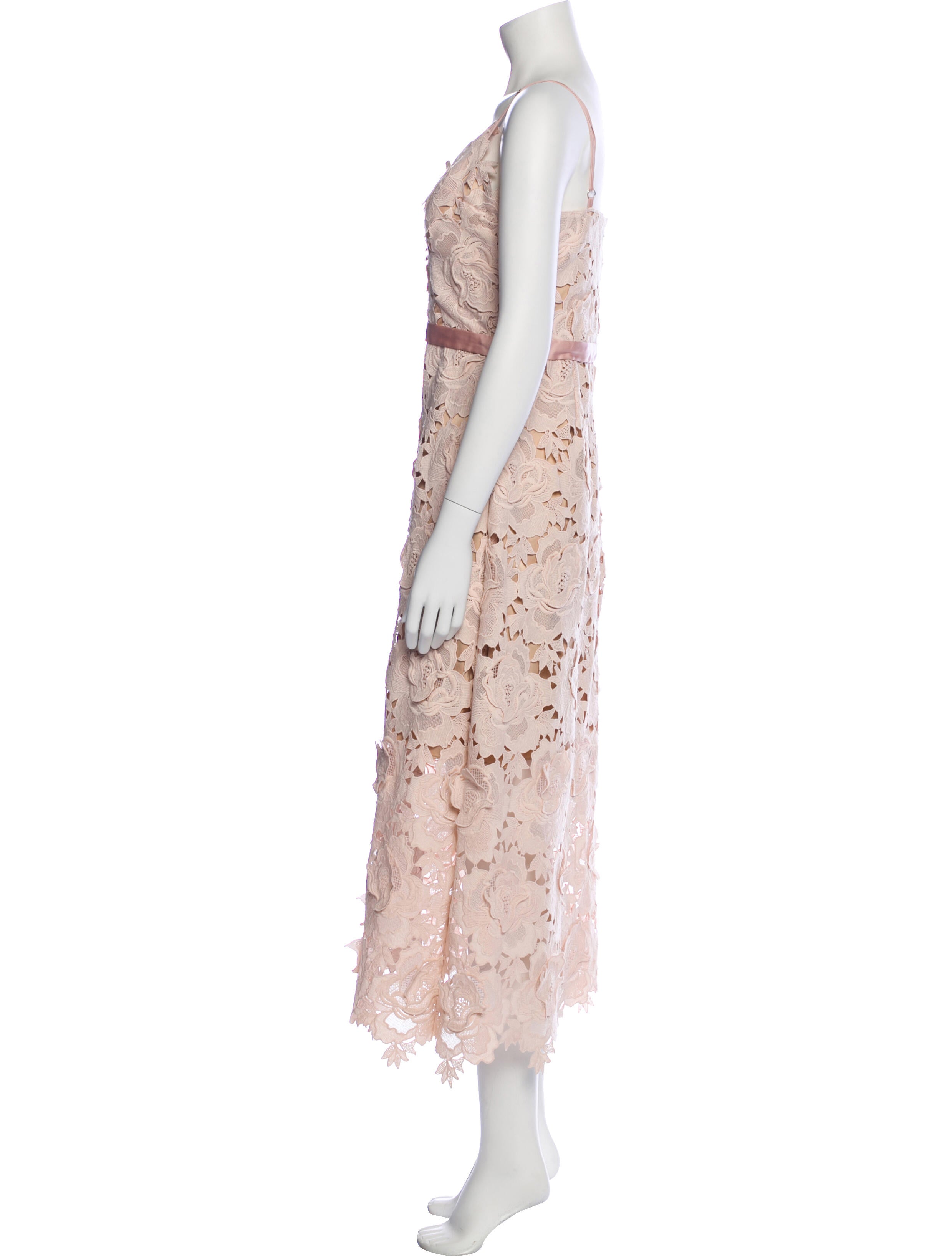 Catherine Deane Lace Pattern Long Dress