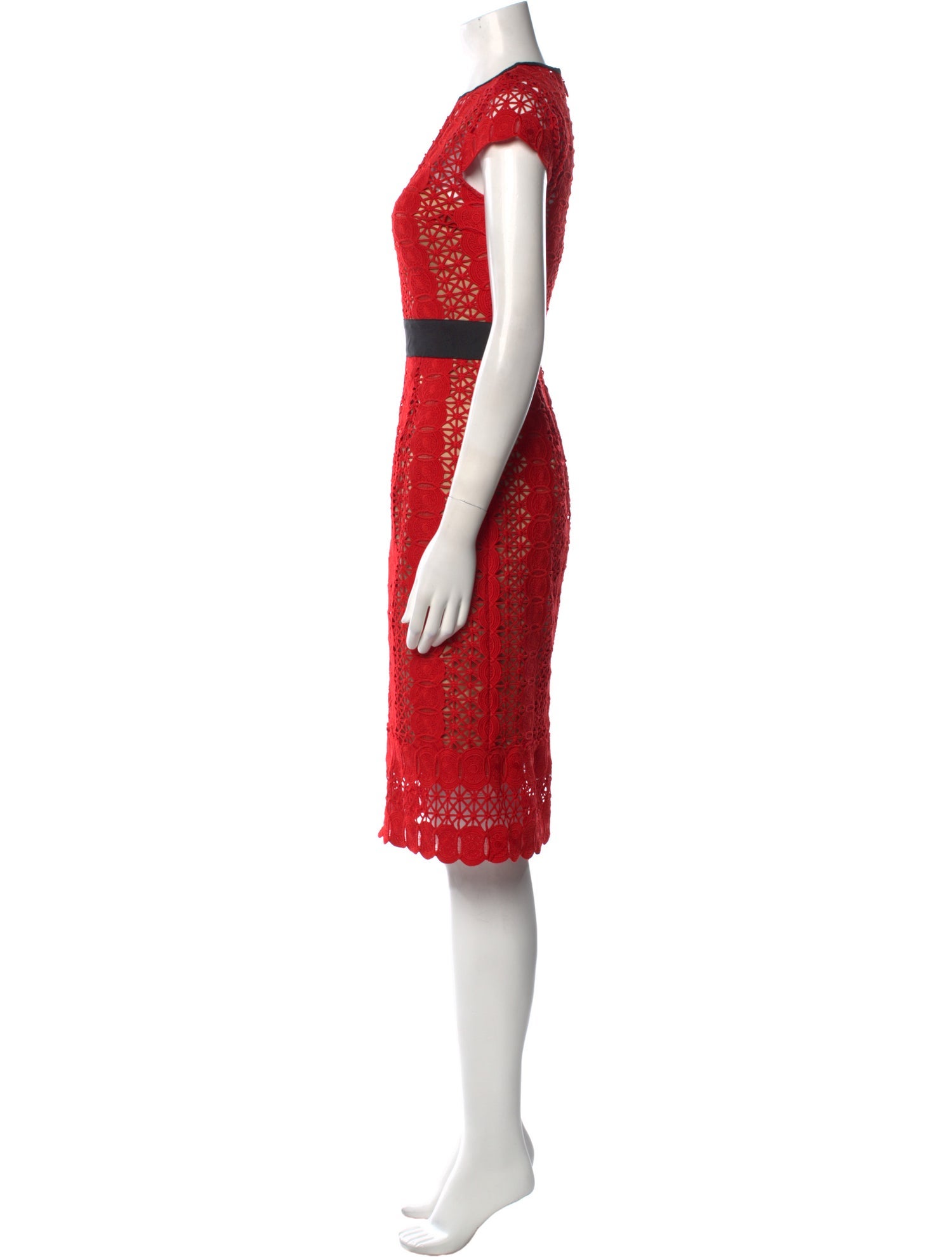 Catherine Deane Colorblock Pattern Knee-Length Dress