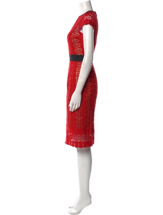 Catherine Deane Colorblock Pattern Knee-Length Dress
