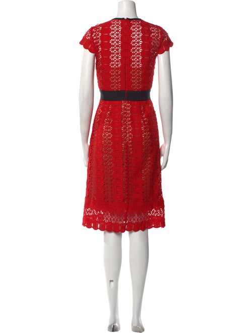 Catherine Deane Colorblock Pattern Knee-Length Dress