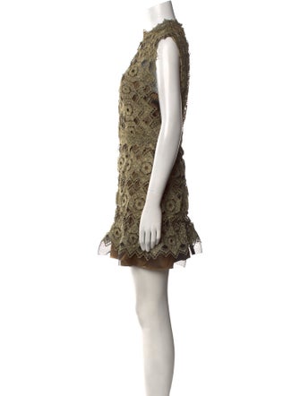Catherine Deane Lace Pattern Mini Dress