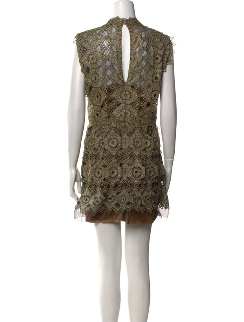 Catherine Deane Lace Pattern Mini Dress