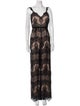 Catherine Deane Lace Pattern V-Neck Jumpsuit