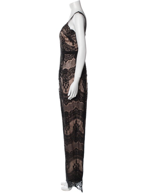 Catherine Deane Lace Pattern V-Neck Jumpsuit