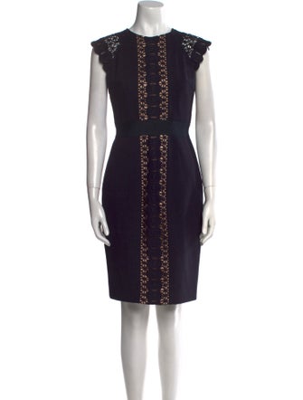 Catherine Deane Crew Neck Knee-Length Dress