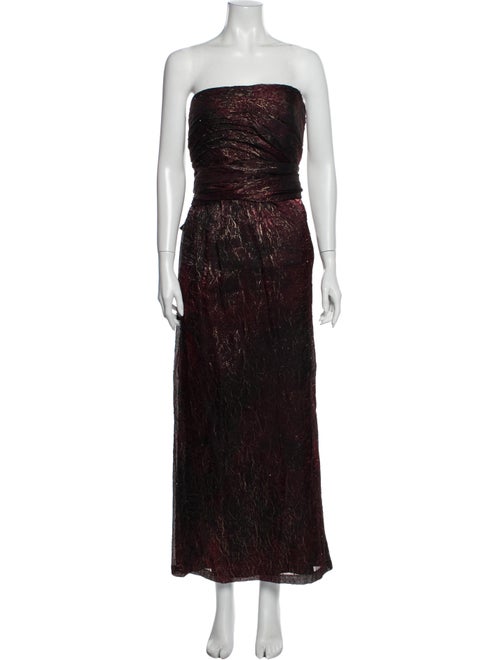 Carmen Marc Valvo Strapless Long Dress