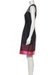Carmen Marc Valvo Crew Neck Knee-Length Dress