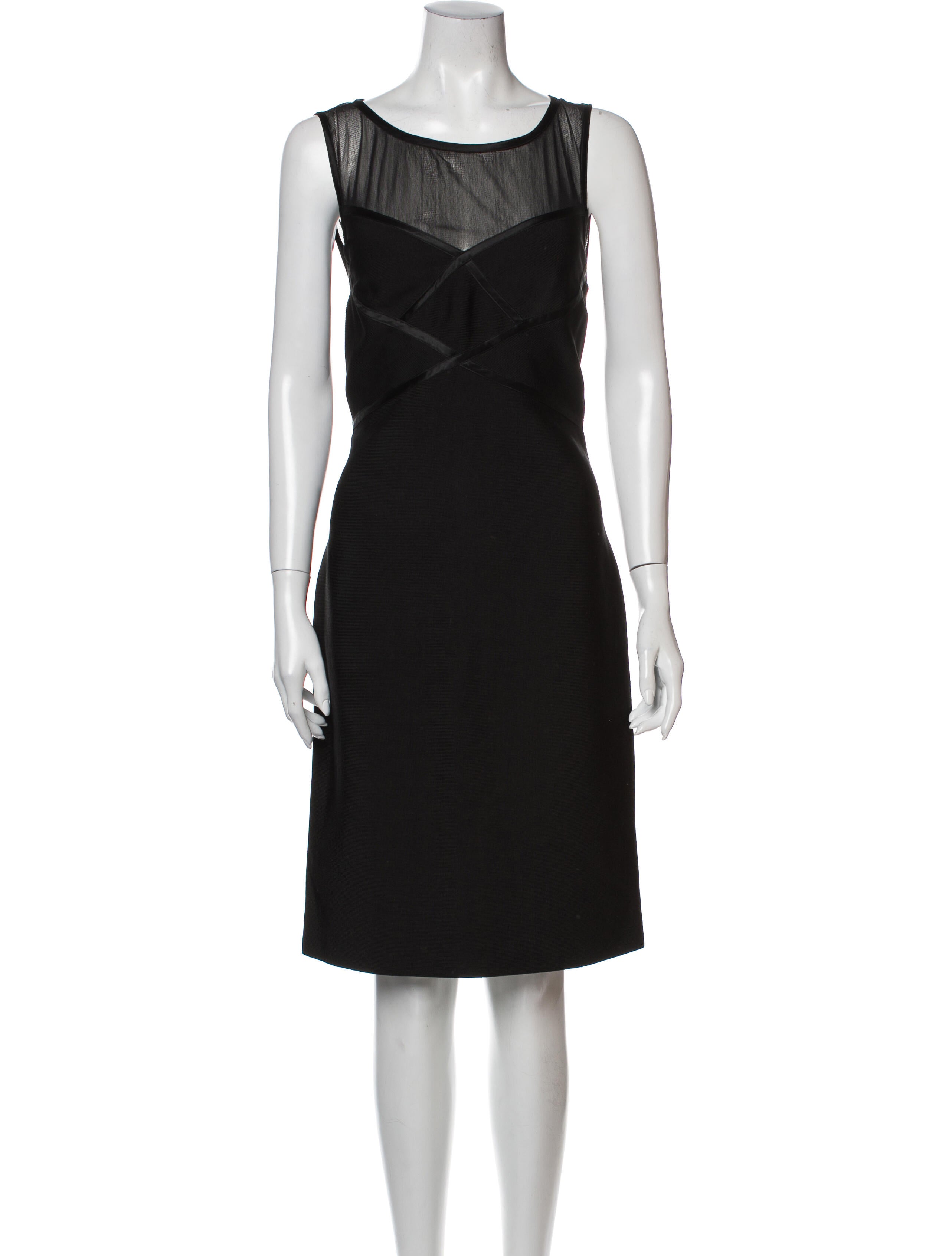 Carmen Marc Valvo Silk Knee-Length Dress