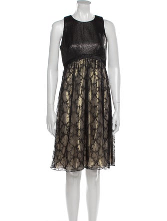 Carmen Marc Valvo Silk Knee-Length Dress