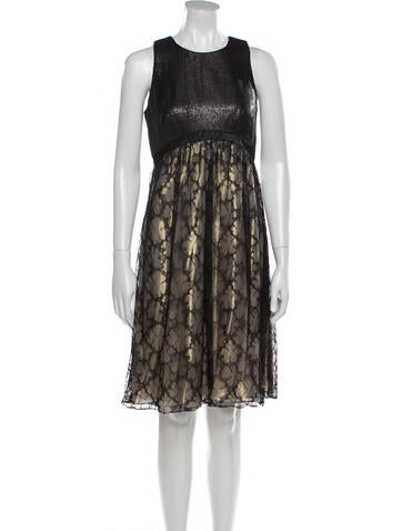 Carmen Marc Valvo Dresses Silk Knee-Length Dress US 4 | S