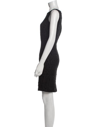 Carmen Marc Valvo Bateau Neckline Mini Dress