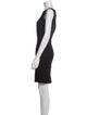 Carmen Marc Valvo Bateau Neckline Mini Dress