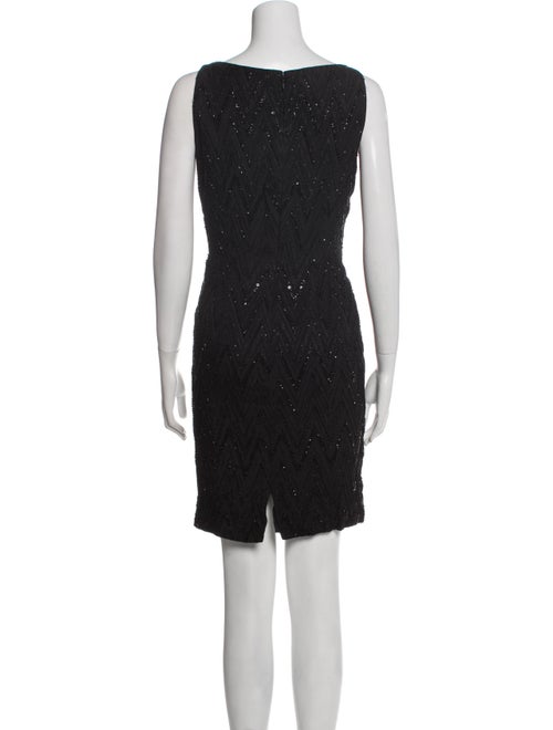 Carmen Marc Valvo Bateau Neckline Mini Dress