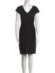 Carmen Marc Valvo V-Neck Knee-Length Dress
