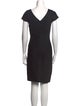 Carmen Marc Valvo V-Neck Knee-Length Dress