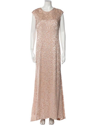 Carmen Marc Valvo Dresses Crew Neck Long Dress M