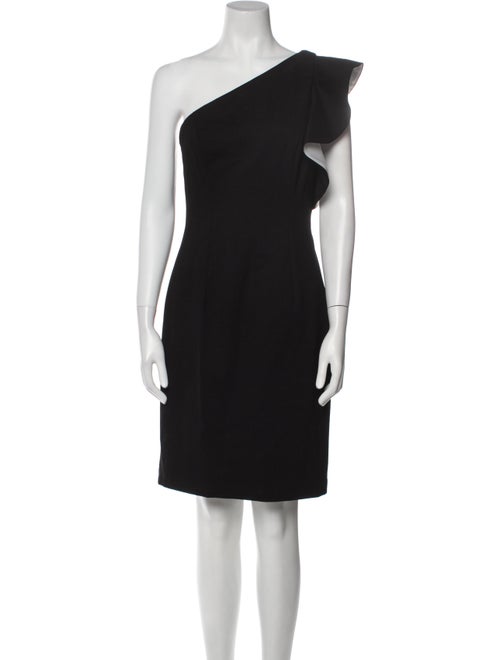 Carmen Marc Valvo One-Shoulder Knee-Length Dress