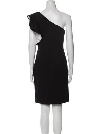 Carmen Marc Valvo One-Shoulder Knee-Length Dress