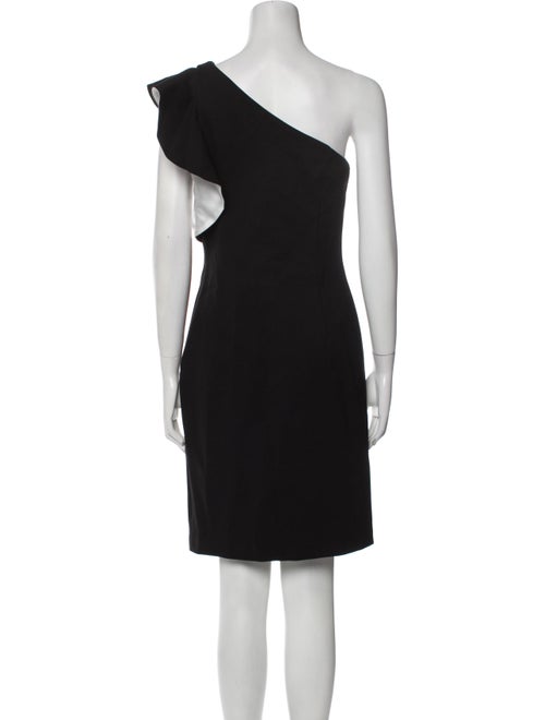 Carmen Marc Valvo One-Shoulder Knee-Length Dress