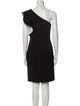 Carmen Marc Valvo One-Shoulder Knee-Length Dress