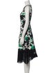Carmen Marc Valvo Lace Pattern Midi Length Dress