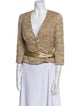 Carmen Marc Valvo Printed Evening Jacket