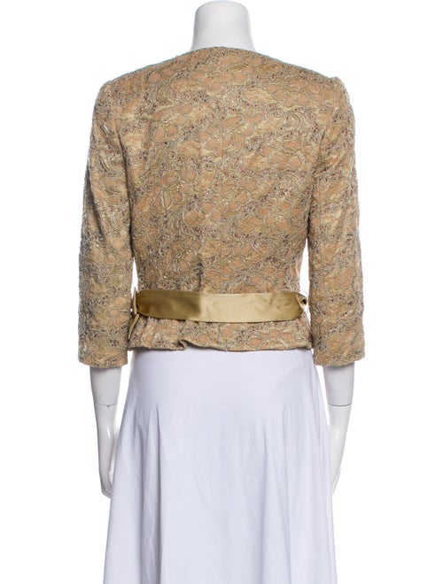 Carmen Marc Valvo Printed Evening Jacket