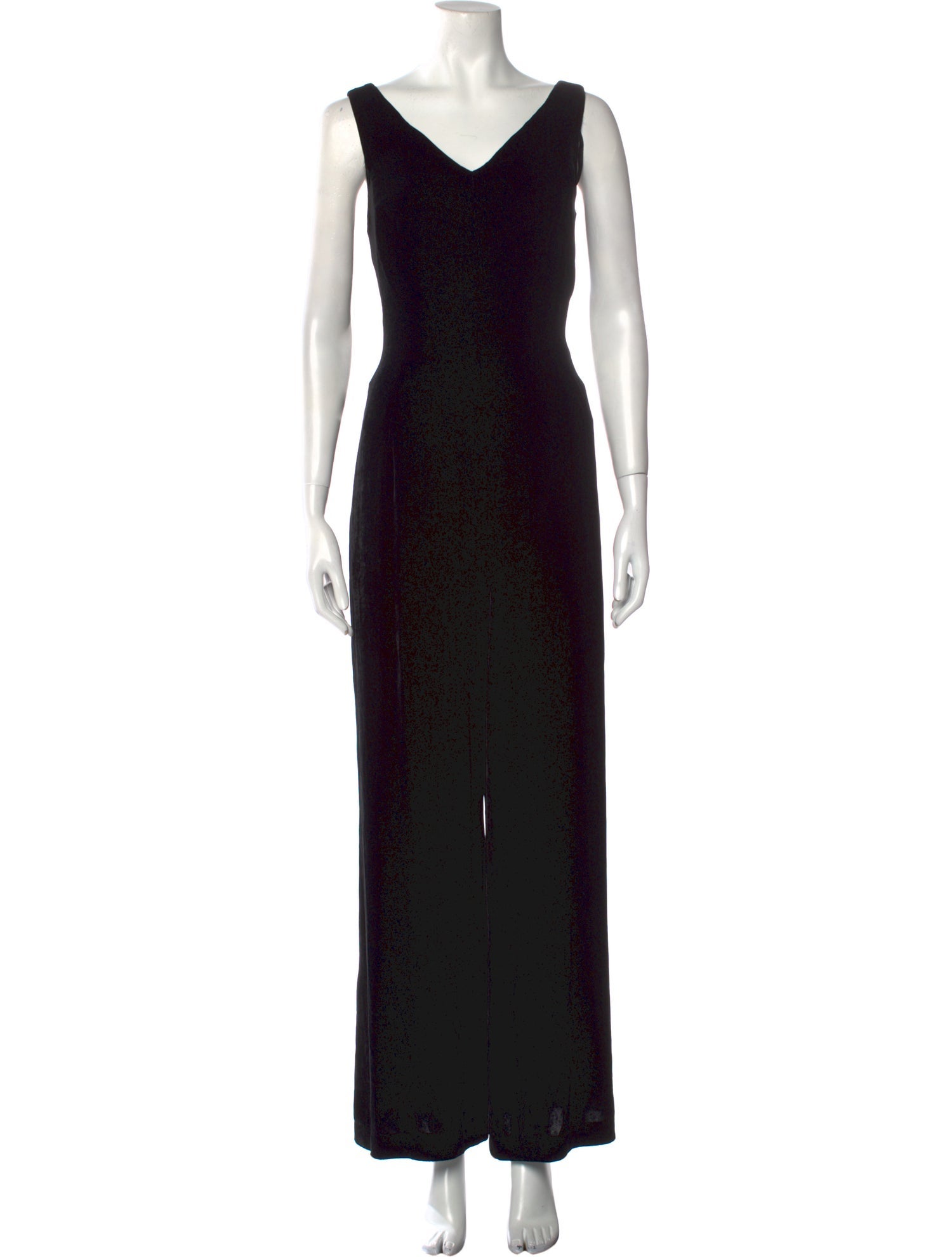 Carmen Marc Valvo V-Neck Jumpsuit