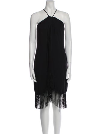 Carmen Marc Valvo Halterneck Mini Dress