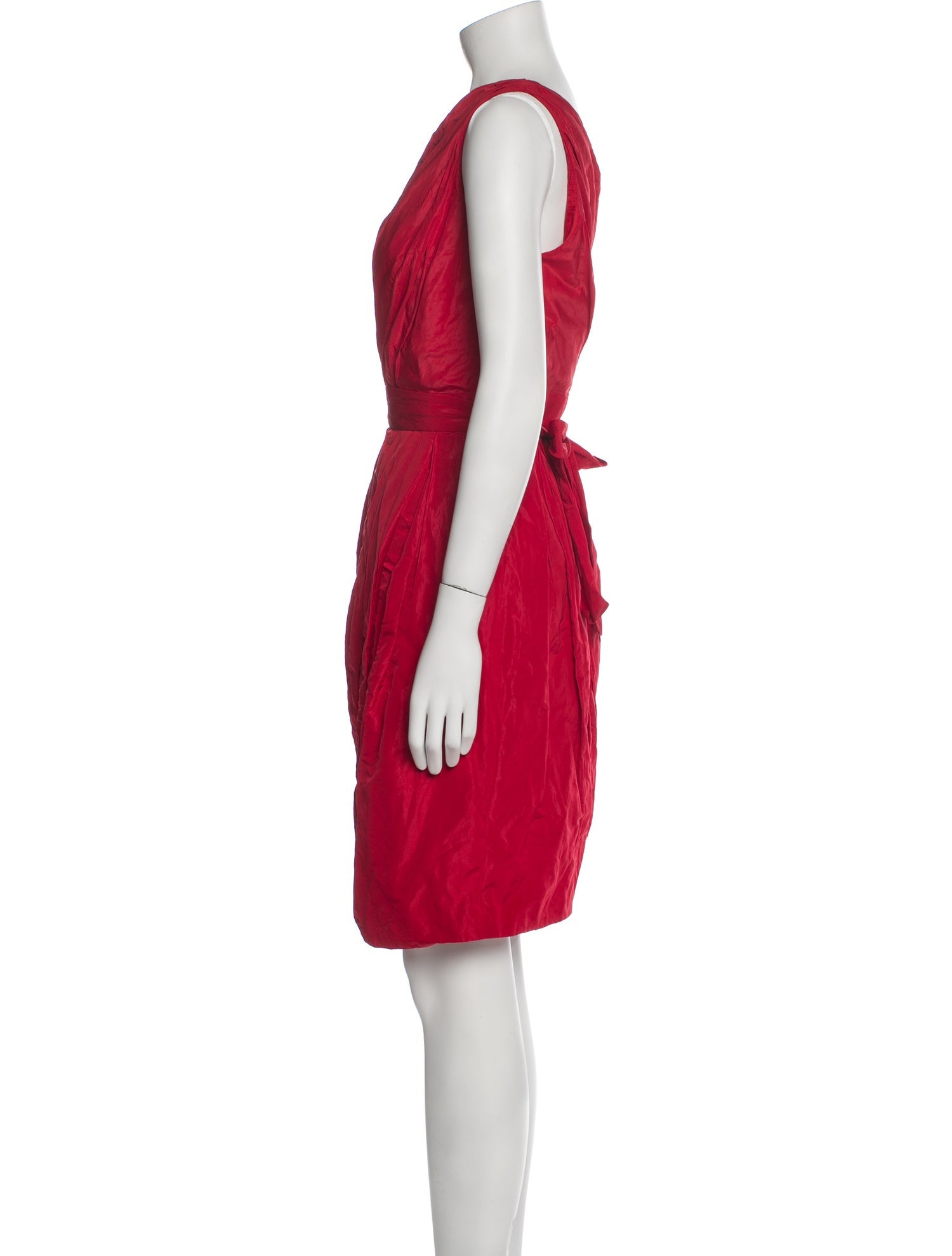 Carmen Marc Valvo One-Shoulder Knee-Length Dress