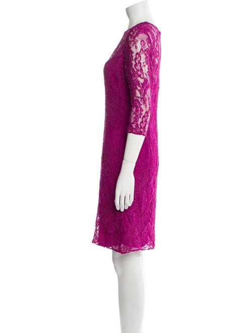 Carmen Marc Valvo Lace Pattern Mini Dress