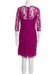 Carmen Marc Valvo Lace Pattern Mini Dress