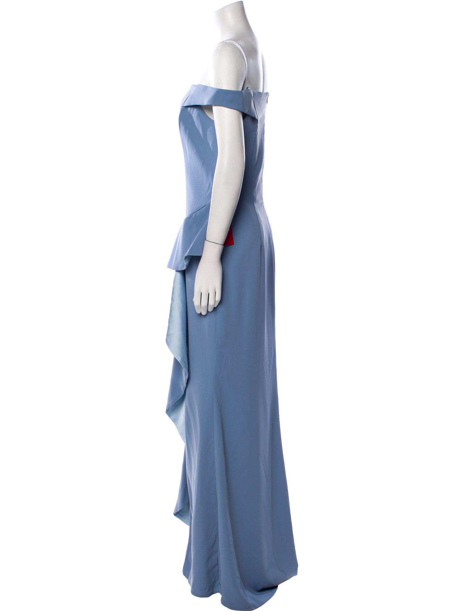 Carmen Marc Valvo Off-The-Shoulder Long Dress