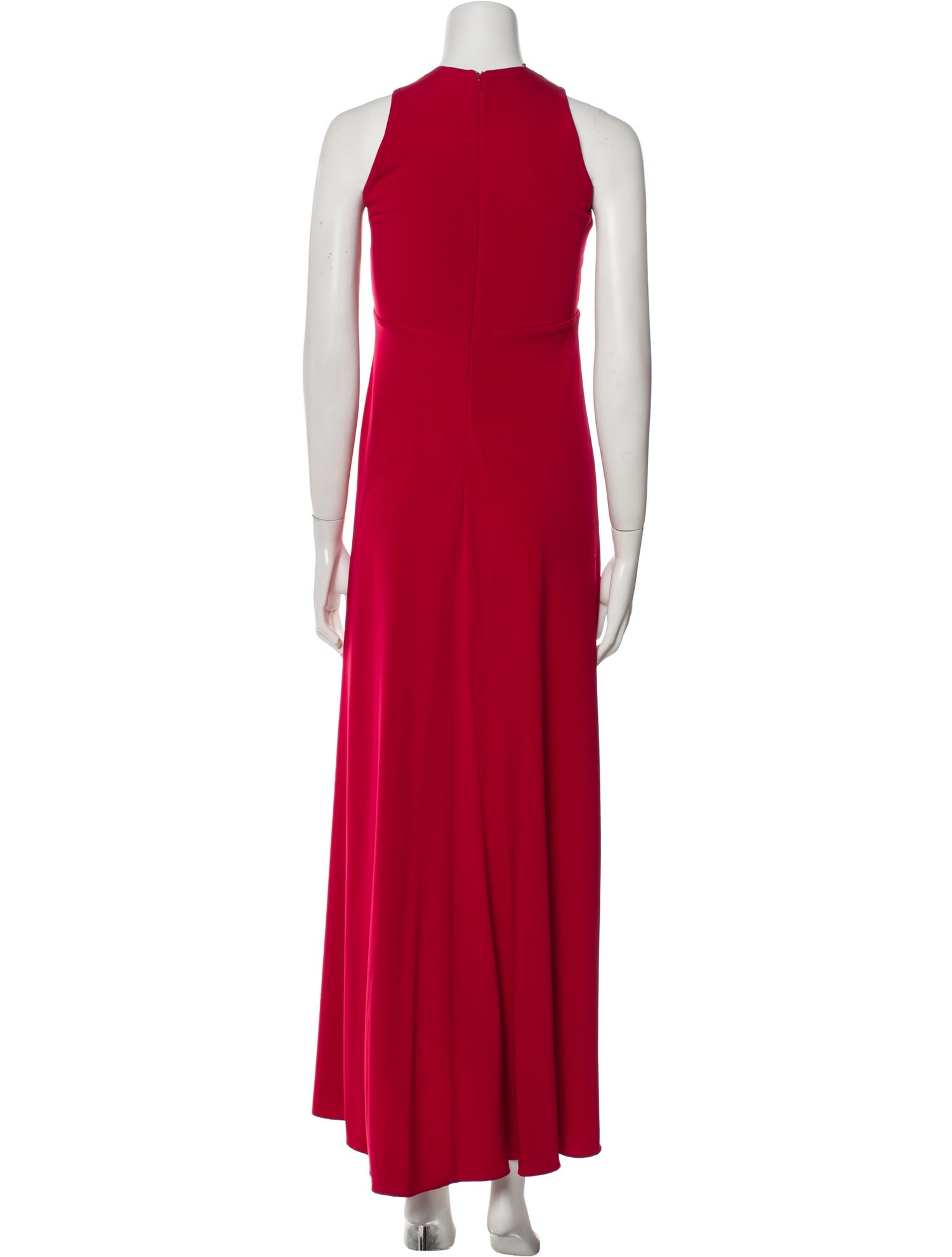 Carmen Marc Valvo V-Neck Long Dress