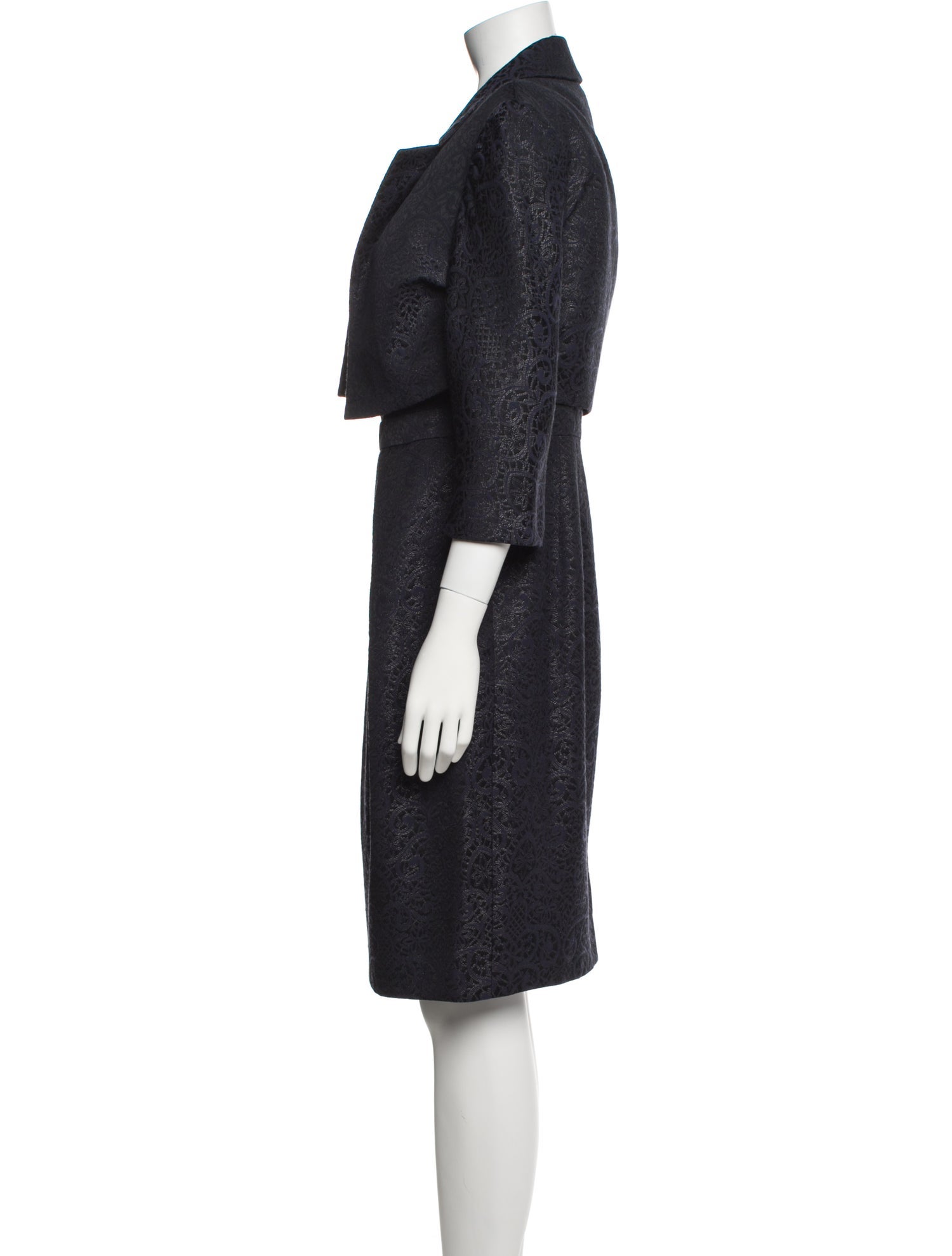 Carmen Marc Valvo Beaded Accents Dress Set