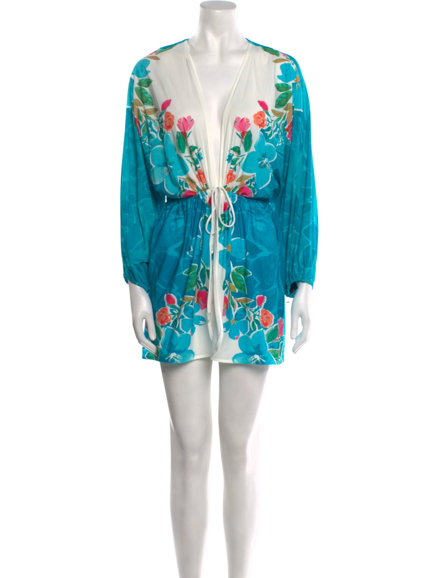 Carmen Marc Valvo Floral Print Cover-Up