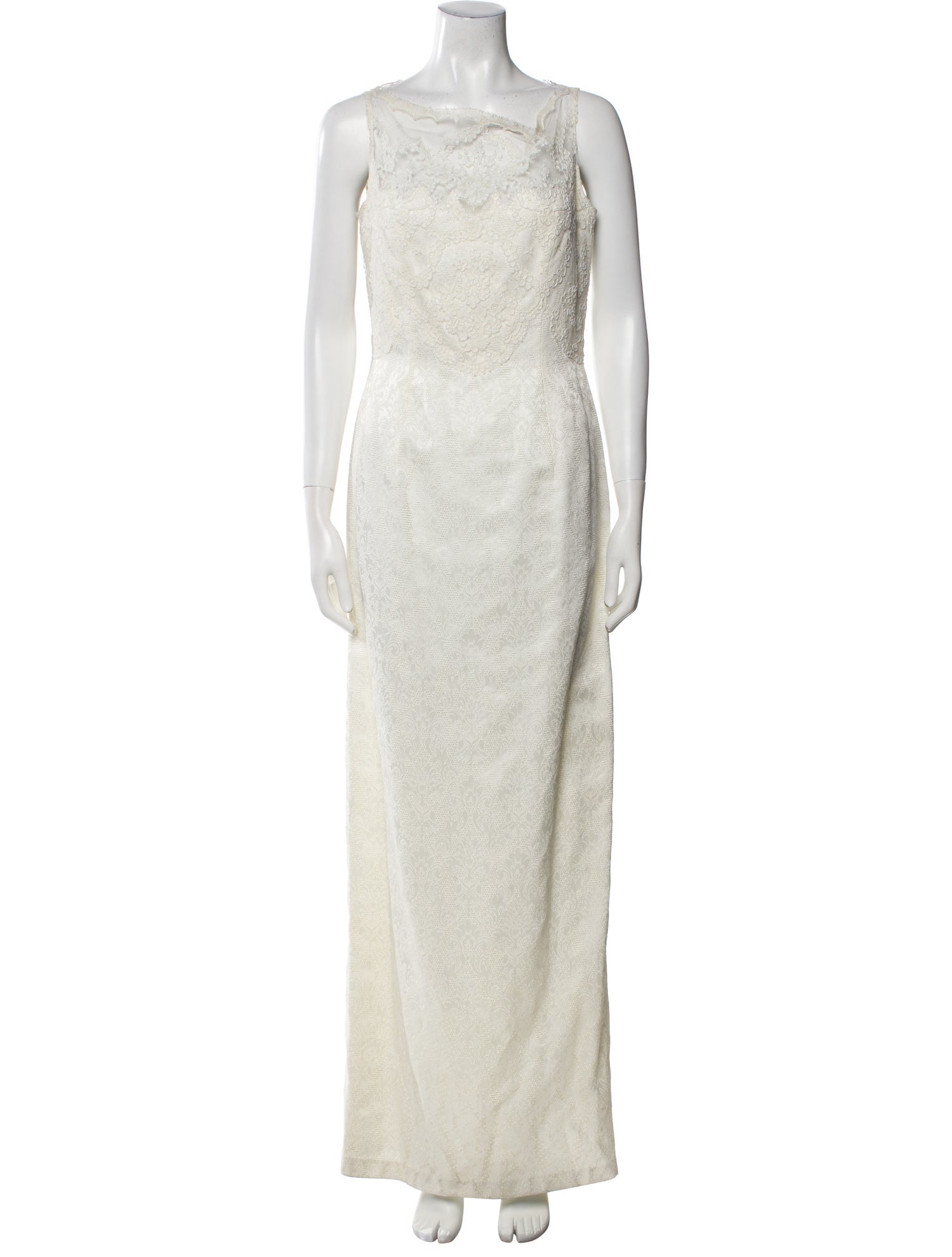 Carmen Marc Valvo Lace Long Dress