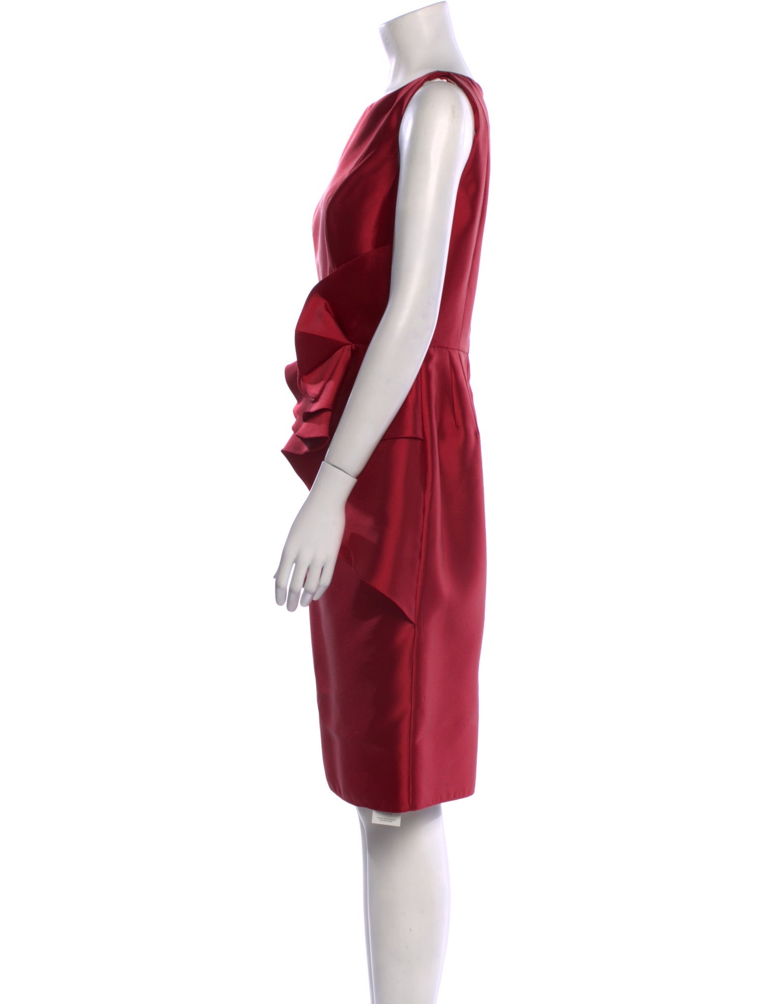 Carmen Marc Valvo Bateau Neckline Knee-Length Dress
