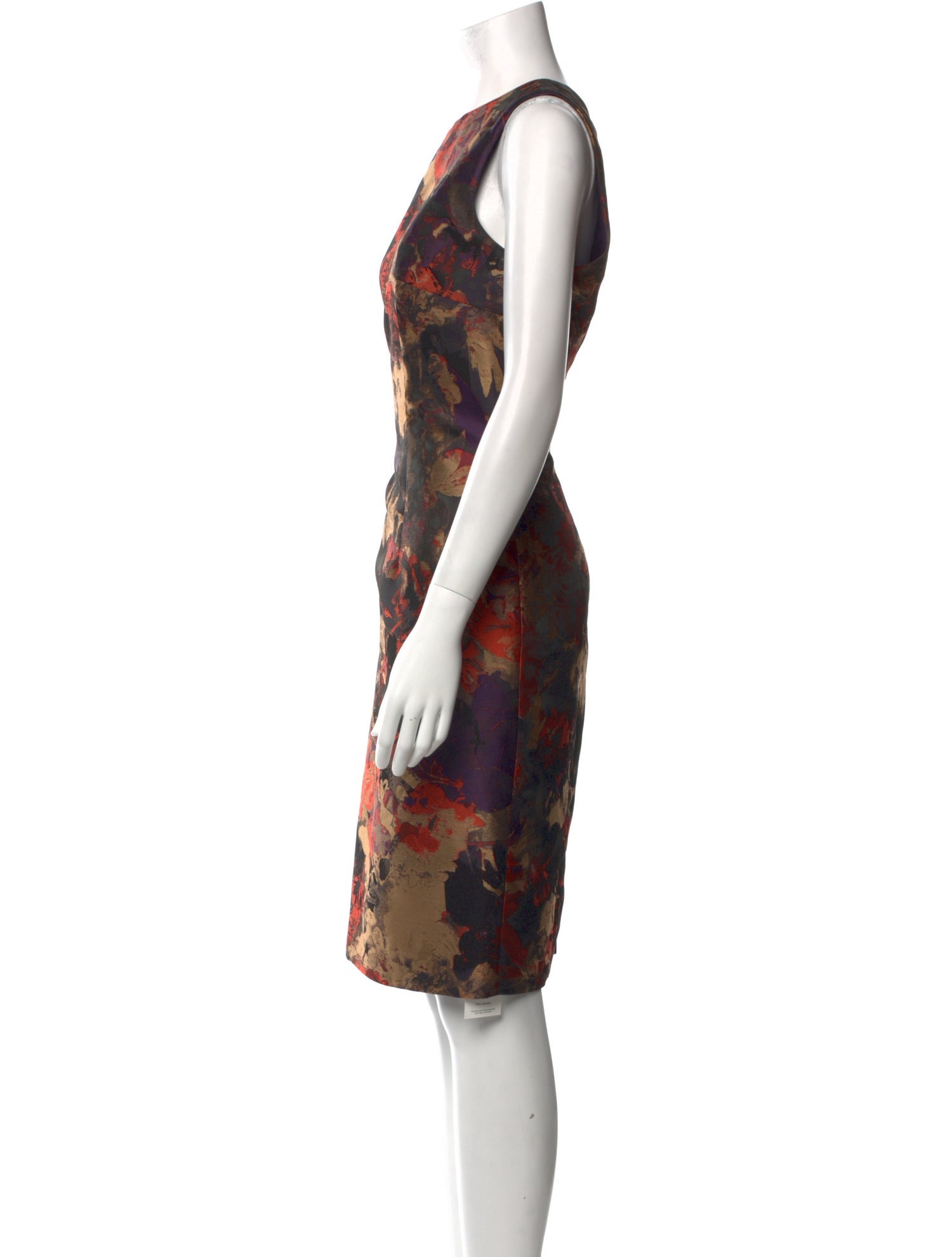 Carmen Marc Valvo Printed Knee-Length Dress