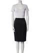 Carmen Marc Valvo Wool Sequin Embellishments Skirt Suit