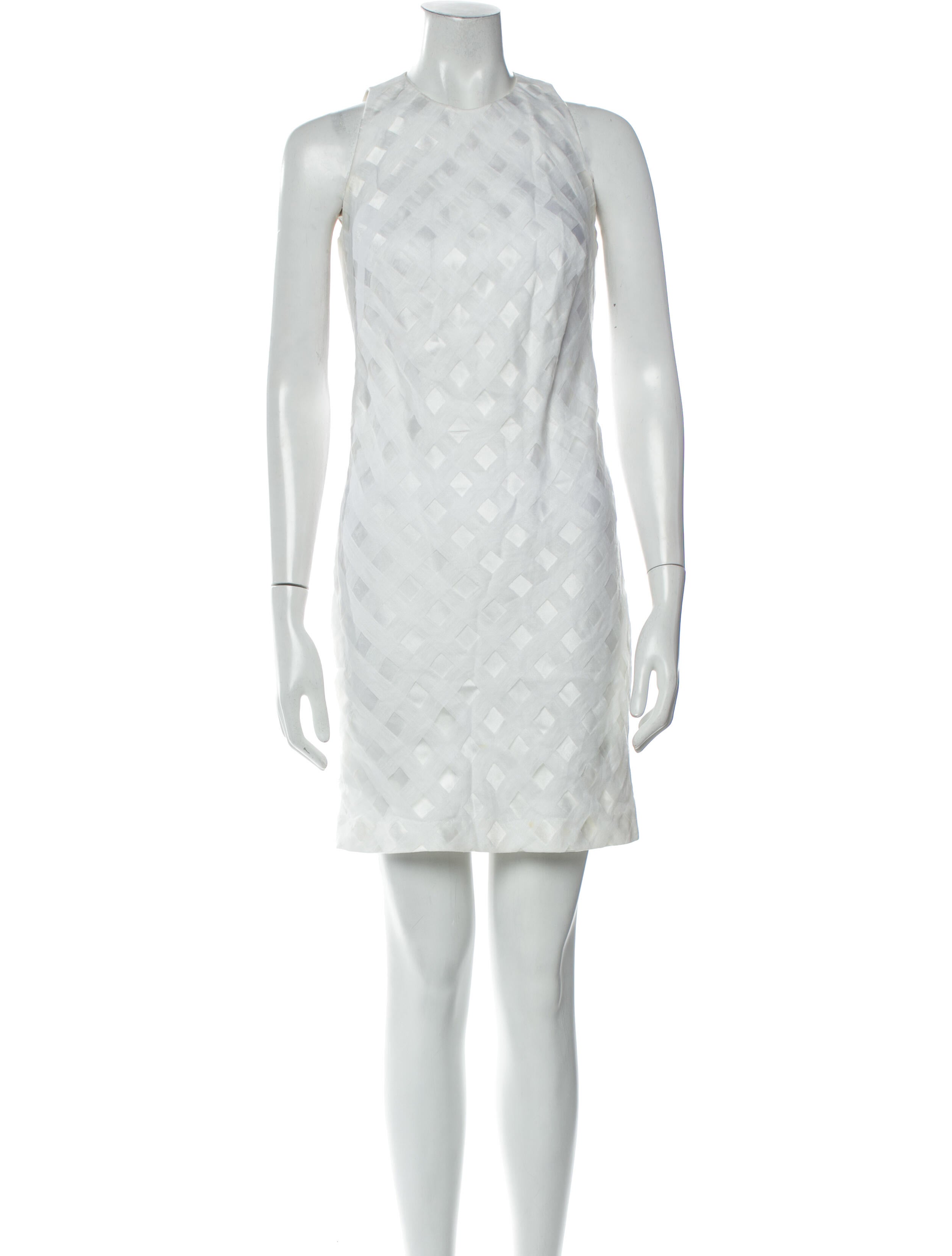 Carmen Marc Valvo Linen Mini Dress