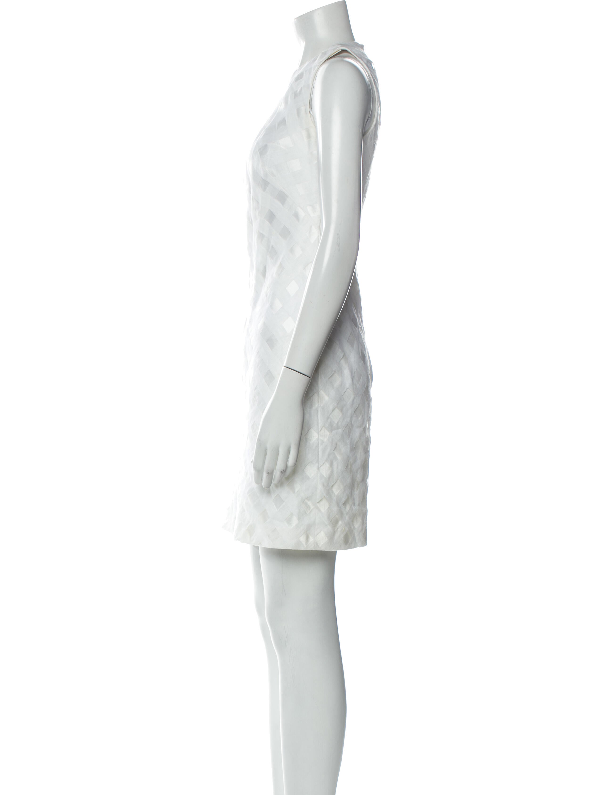 Carmen Marc Valvo Linen Mini Dress